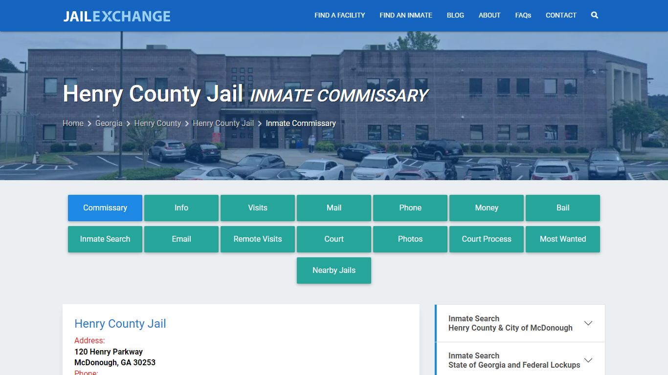 Inmate Commissary, Care Packs - Henry County Jail, GA