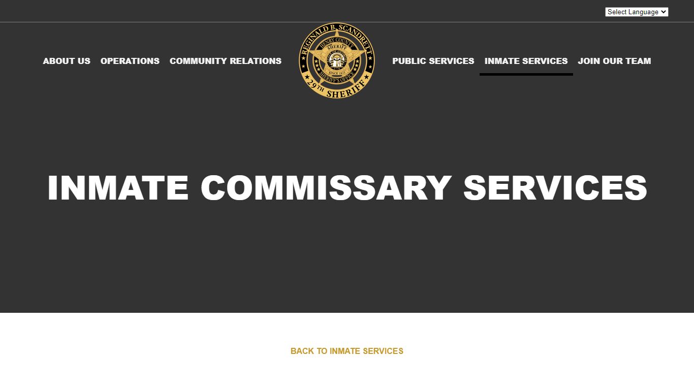 INMATE COMMISSARY services - Safe Henry